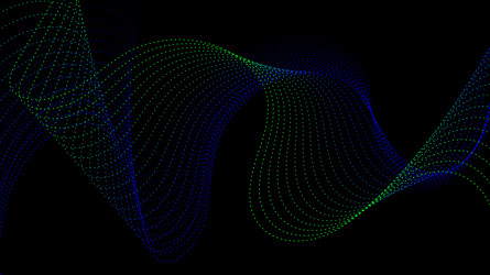 abstract dynamic particles sound wave flowing vector image