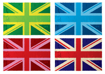 Abstract Grunge Flags vector image