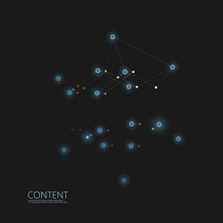 abstract polygonal structure on dark background vector image