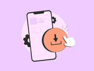 boost app downloads with aso strategies including vector image