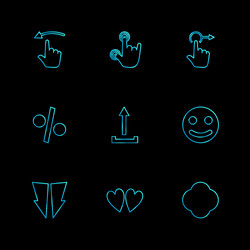 emoji upload percentage hands pointer arrows vector image