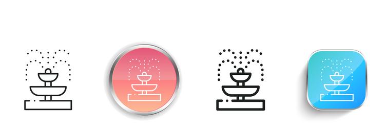 fountain icon thin linear regular and button vector image