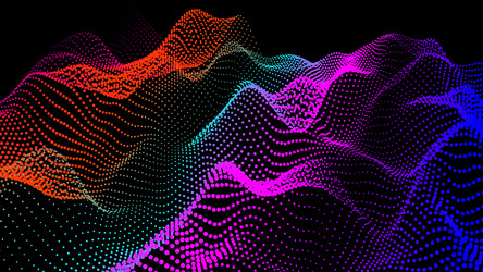 sea waves from node hud data dots flow research vector image