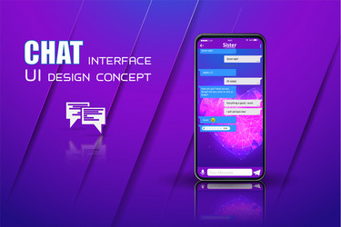 clean mobile ui design concept vector image