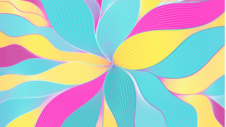 multicolored pattern from wavy lines hand vector