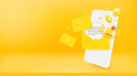 sending and receiving messages via modern mobile vector image
