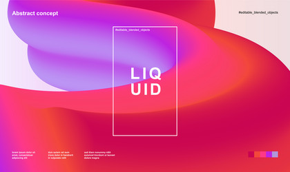 abstract design template with 3d flow shapes vector image