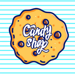 Candy shop hand drawn cartoon vector