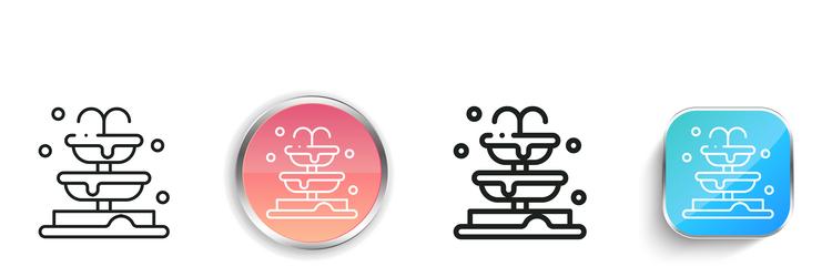 fountain icon thin linear regular and button vector image