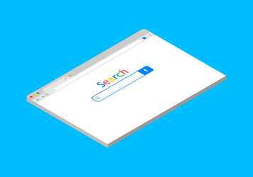 Isometric Computer Window Search Bar vector image