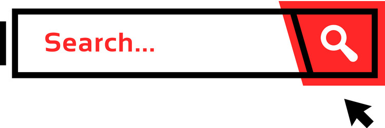 Modern Search Bar Click Cursor vector image