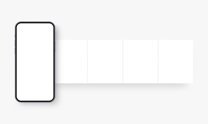 Smartphone with blank carousel posts for your apps vector