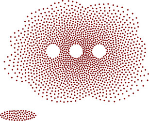 thought cloud with lines vector image