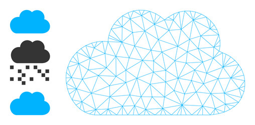 Web carcass cloud icon and additional icons vector