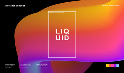 abstract design template with 3d flow shapes vector image