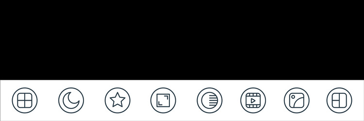 camera line icons linear set quality vector image
