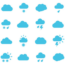 clouds icons set of in different form vector image