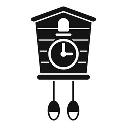 cuckoo clock showing time on white background vector image