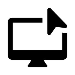 on-screen pointer controlled by desktop input vector image
