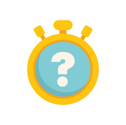 question mark showing on analog stopwatch timer vector image