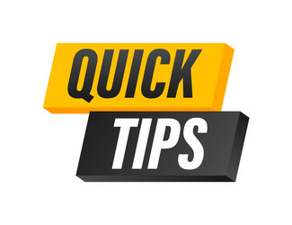 quick tips icon badge ready for use in web vector image