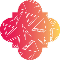 seamless pattern label shape with geometric vector image