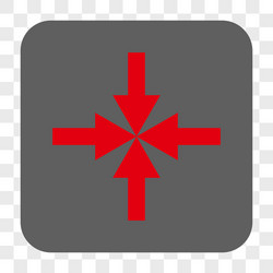 compress arrows rounded square button vector image