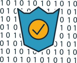 encrypted icon set four elements in different vector image