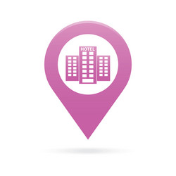 hotel map pointer icon marker gps location flag vector