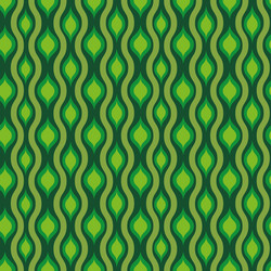 Lime Green Ogee Pattern - Retro Geometric vector image