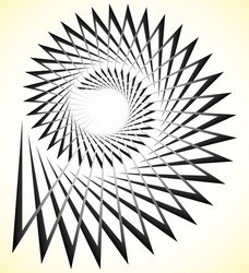 Abstract Spiral Volute with Triangles vector image