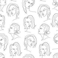 abstract trendy seamless pattern with one line vector image