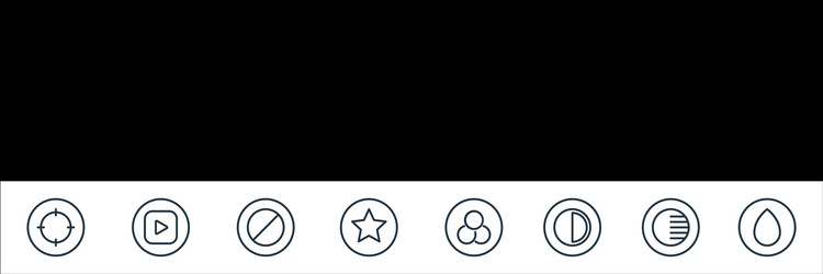 camera line icons linear set quality vector image
