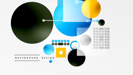 circles and elements geometric abstract background vector image