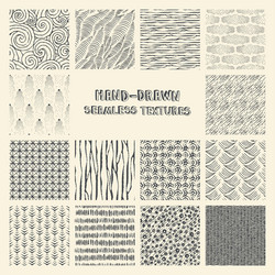 Hand Drawn Scratchy Ink Patterns vector image