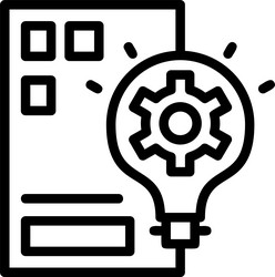 inspire invent linear style icon design vector image