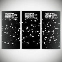 Molecular Structure - Abstract Banner Set vector image