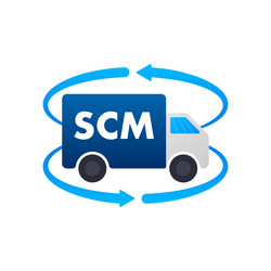 scm icon simple creative element vector image