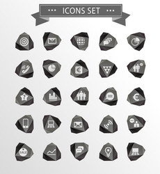 set of web plat icons on blur vector image