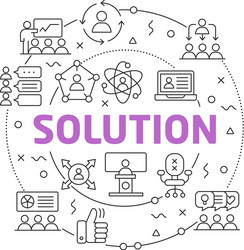 solution linear slide vector image
