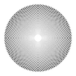 Abstract Radial Dots Pattern vector image