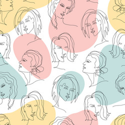 abstract trendy seamless pattern with one line vector image