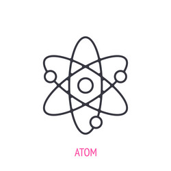 Atomic Structure Icon - Nucleus & Electrons vector image