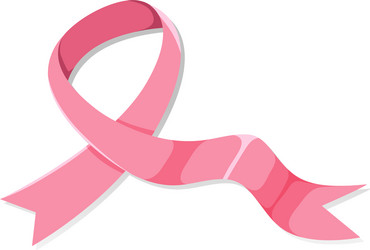 breast cancer pink ribbon on white background vector