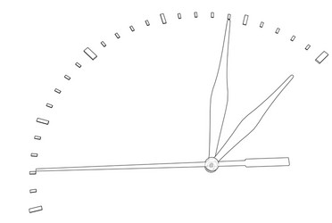 clock face perspective view vector image
