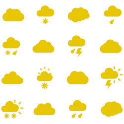 clouds icons set of in different form vector image