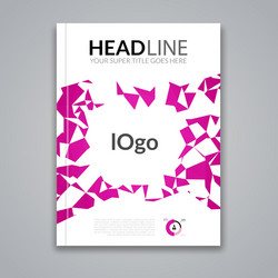 cover report colorful triangle geometric vector image