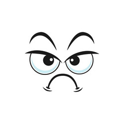 Distrusted sad mood suspicious expression isolated vector