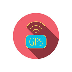 Gps navigation icon map positioning sign vector