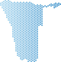 namibia map hexagonal scheme vector image